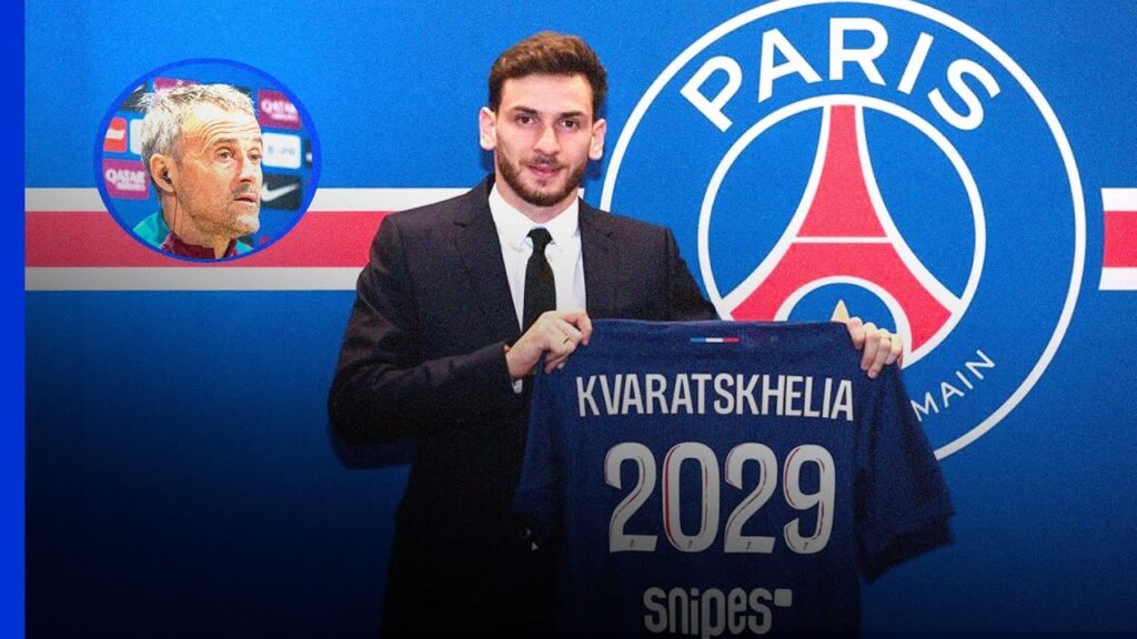Luis Enrique CÉLÈBRE le transfert de Kvaratskhelia au PSG