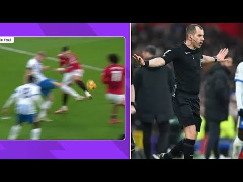 VAR Controversy: Man Utd Escape as Joao Pedro Goal Disallowed for Foul on Dalot