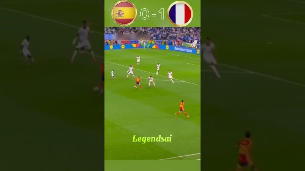 France V/S Spain euro 2024🤩🔥❤️#highlights #shorts #2024 #yamal #mbappe