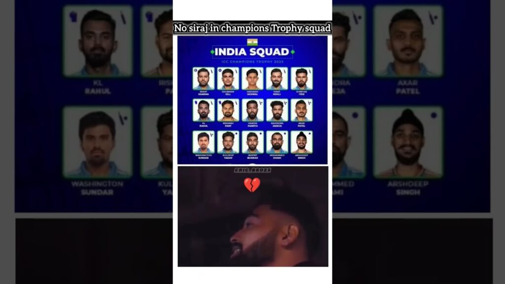 Feel for Dsp mohammad siraj💔#cricket #championstrophy #viralshort