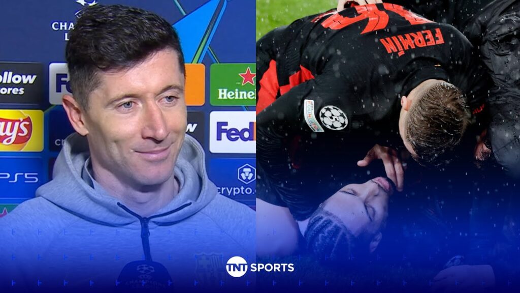 'CRAZY' - Robert Lewandowski reacts to Barcelona's incredible comeback win against Benfica 😮‍💨 #UCL