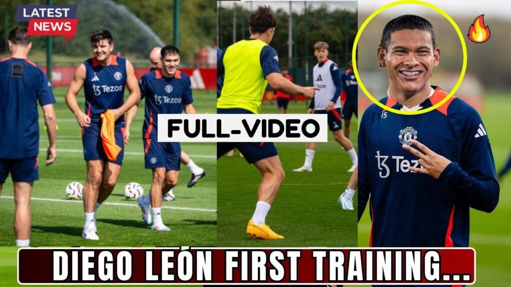 YES! ✅Diego León Storms Training Today at Carrington /Manchester United With First Team.
