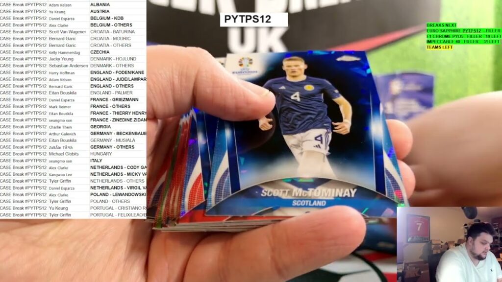 2024 Topps EURO Chrome SAPPHIRE EDITION Soccer, 10 Box Pick your Team ECS24 FULL CASE Break #PYTPS12