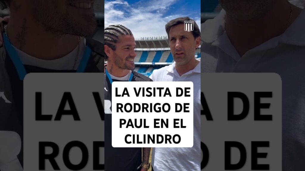 Rodrigo De Paul visitó junto a sus hijos el estadio de Racing, que lo vió dar sus primeros pasos