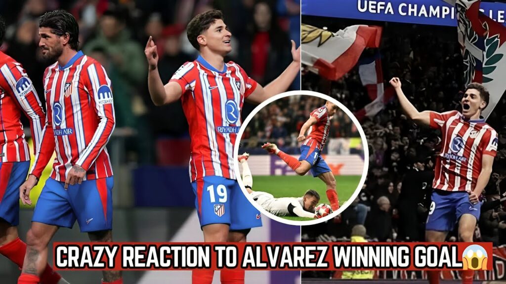 Crazy Reaction After Julian Alvarez 90th Min Winning Goal Vs bayer leverkusen 😱