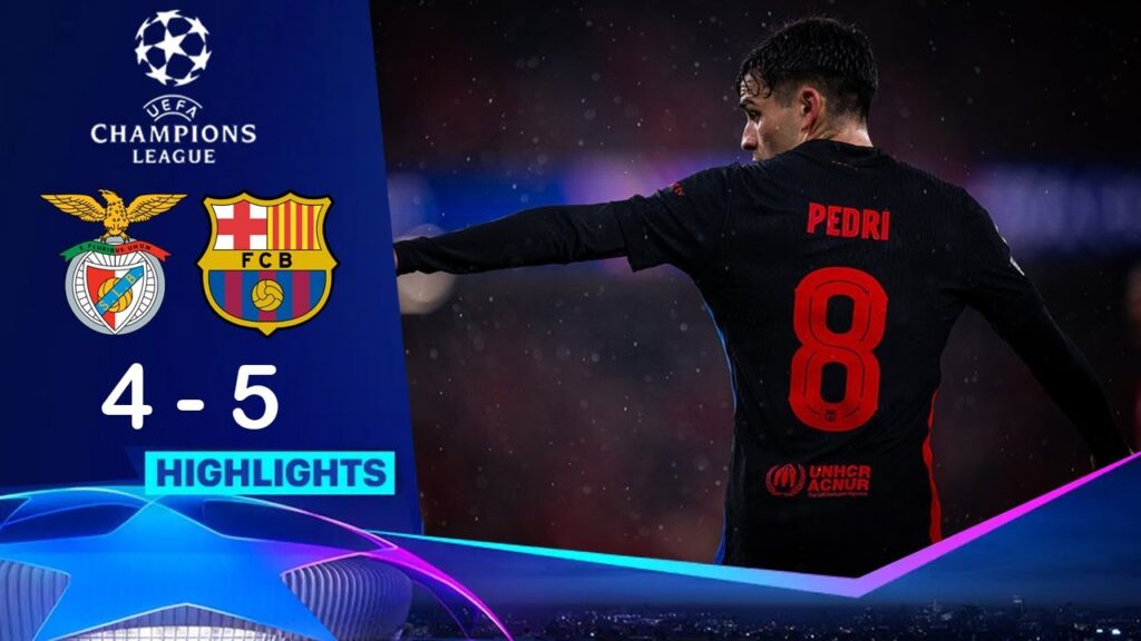 Benfica vs Barcelona 4-5 Resumen | Liga de Campeones De La UEFA 2025