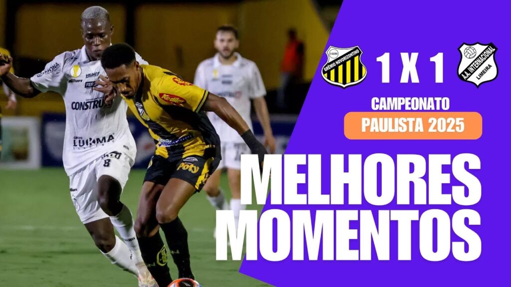 NOVO HORIZONTINO 1 X 1 INTER DE LIMEIRA | MELHORES MOMENTOS | PAULISTÃO 2025 | esporte play