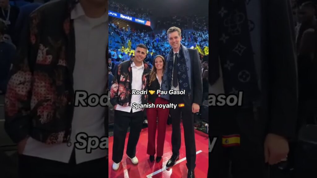 Rodri and Pau Gasol at the NBA Paris Games 🌟 (via @NBA)