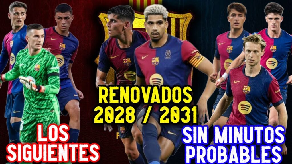 Araujo y Martin Renovados / Siguen Gavi, Pedri y Lamine / Que pasara con Pau, Torre y De Jong /