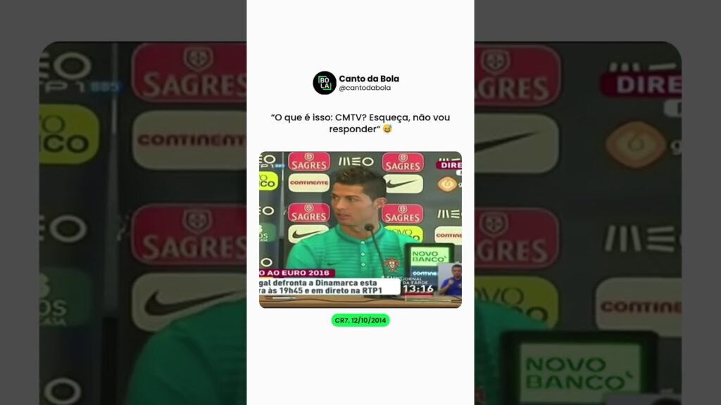 Cristiano Ronaldo recusa responder à CMTV após polémica sobre Paulo Bento