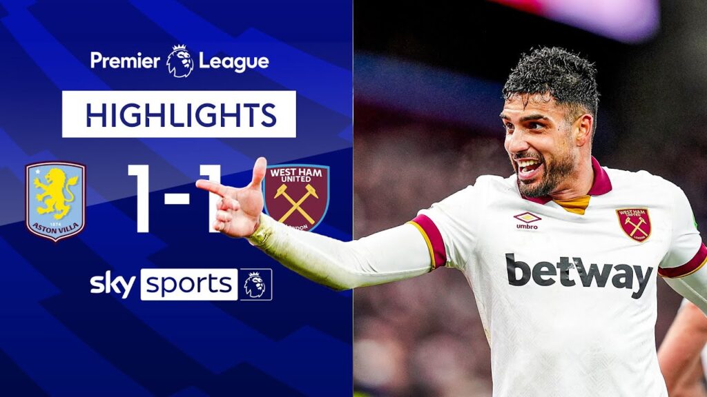 Emerson grabs equaliser in end-to-end second half! | Aston Villa 1-1 West Ham | EPL Highlights