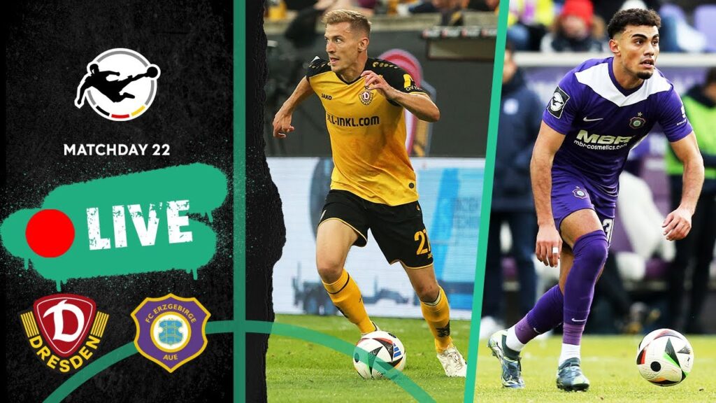 LIVE 🔴 Dynamo Dresden vs. Erzgebirge Aue | 3rd Division 2024/25