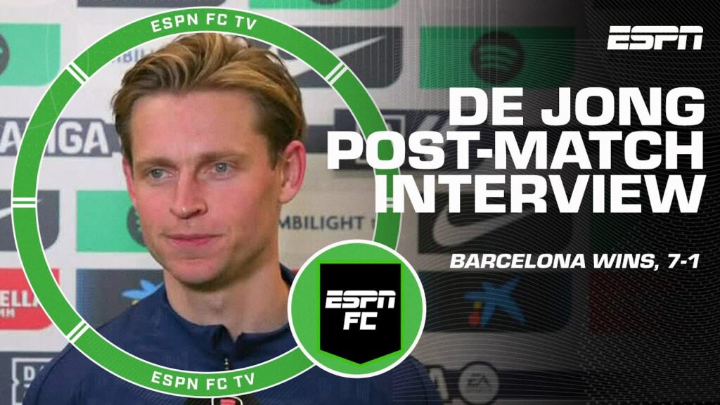 Frenkie de Jong talks Barcelona’s 7-1 win vs. Valencia | ESPN FC