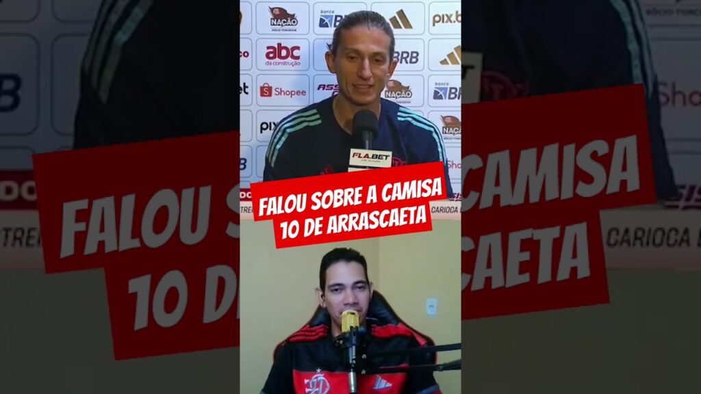 Filipe Luís falou sobre Arrascaeta usar a camisa 10 no Flamengo! #shortsviral #flamengo #futebol