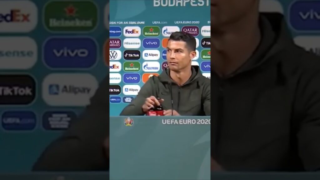 RONALDO  MADE COCA-COLA  COMPANY 📉  MILLIONS IN UEFA 2020 BUDAPEST 😲💀💀💀✨️✨️✨️