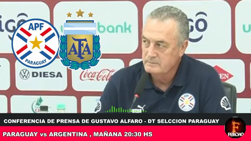 CONFERENCIA COMPLETA DE GUSTAVO ALFARO PREVIA PARAGUAY-ARGENTINA