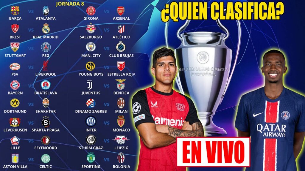 🔴 EN VIVO CHAMPIONS LEAGUE | 🇪🇨 HINCAPIE, ORDOÑEZ y PACHO se la juegan en la ÚLTIMA JORNADA!