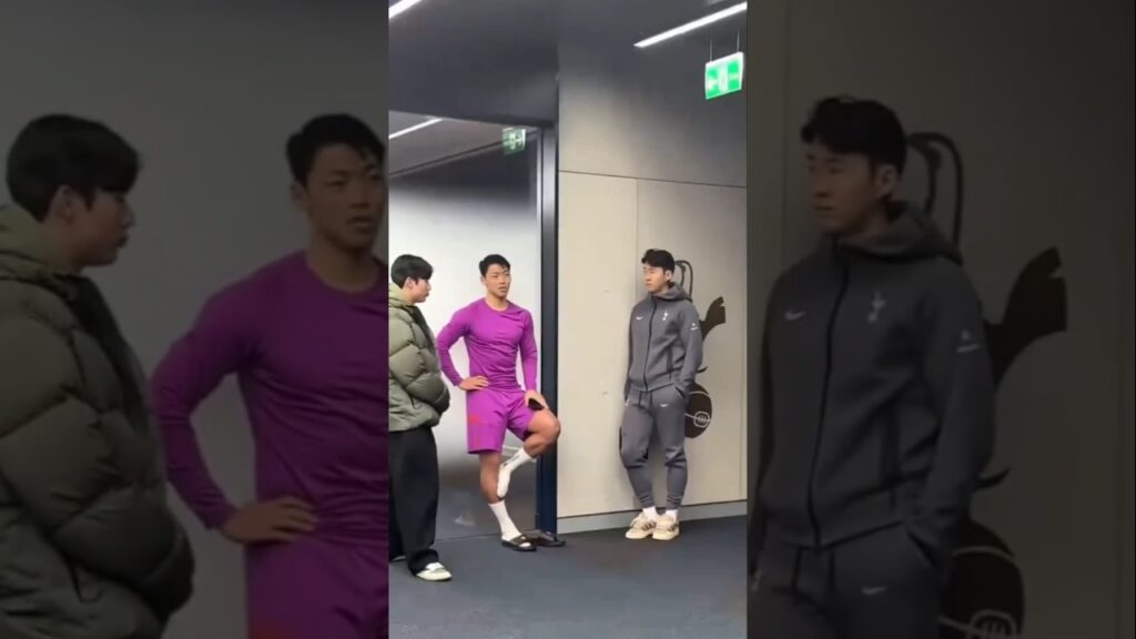 손흥민, 황희찬, 양민혁 HEUNG-MIN SON, HWANG HEE-CHAN AND YANG MIN-HYEOK: After the Game: Spurs v Wolves