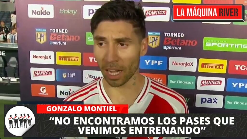 GONZALO MONTIEL, AUTOCRÍTICO: "NO ENCONTRAMOS LOS PASES QUE VENIMOS ENTRENANDO"