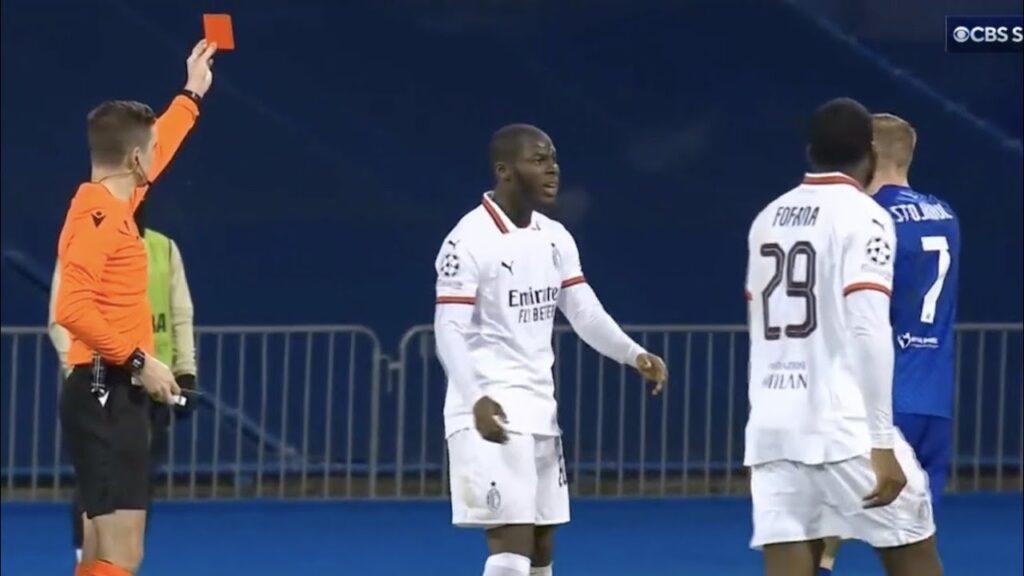 Yunus Musah Red Card Incident ♦️,Dinamo Zagreb vs Ac Milan (1-0) All Goals and Extended Highlights