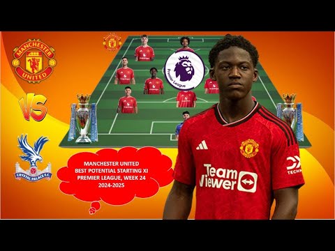 MANCHESTER UNITED VS CRYSTAL PALACE ~ MAN UNITED Best Potential Lineup PREMIER LEAGUE WEEK 24 24/25