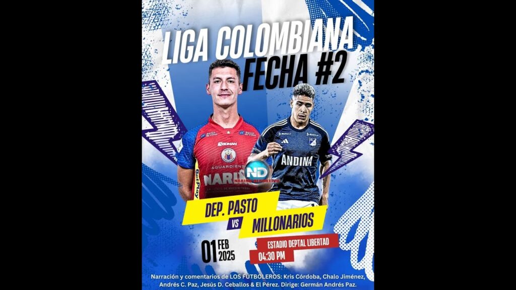 🔴 EN VIVO | Deportivo Pasto Vs. Millonarios - Liga Colombiana 2025-I Los Futboleros