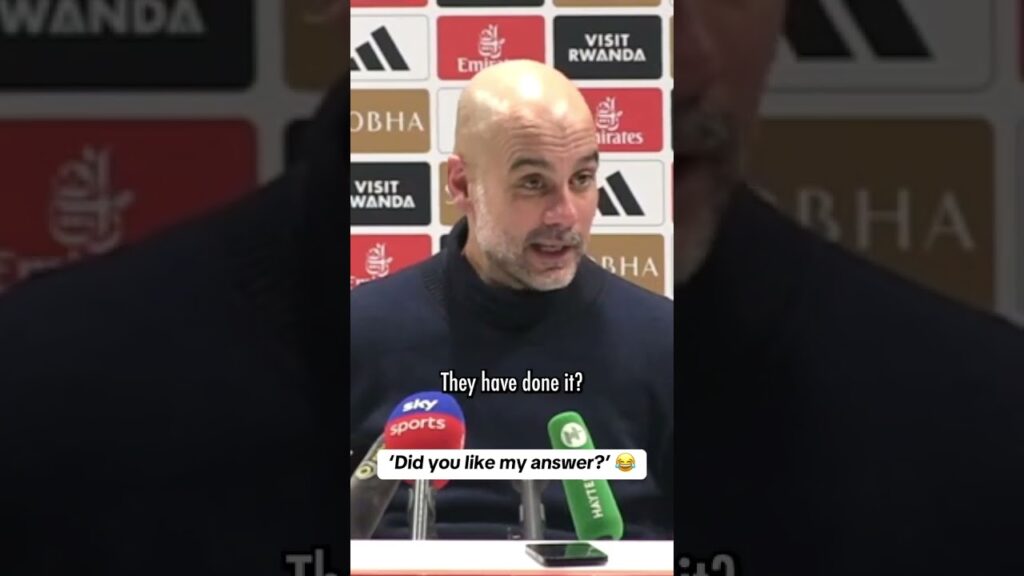 Pep after being asked about Arsenal's goal celebrations vs. Man City 😅