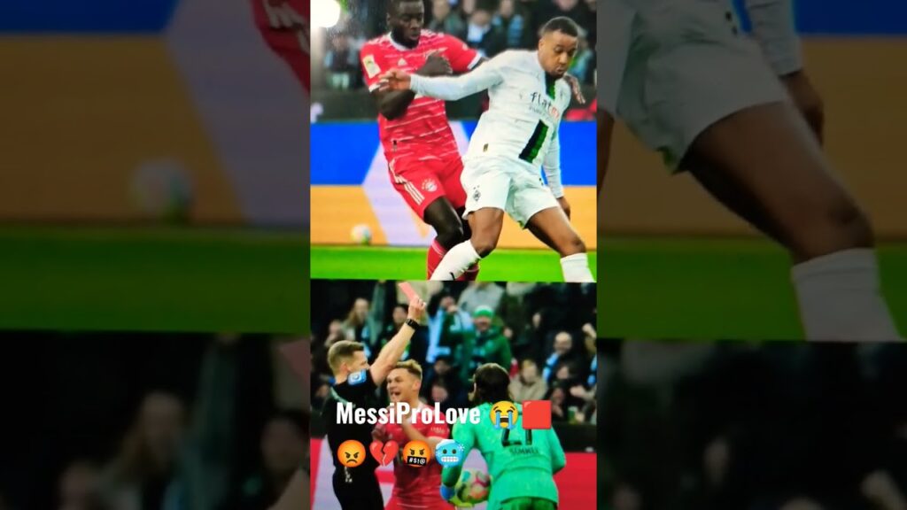 Dayot Upamecano Red Card vs Borussia M'Gladbach | Borussia M'Gladbach vs Bayern Munich 3-2,#shorts😭🟥