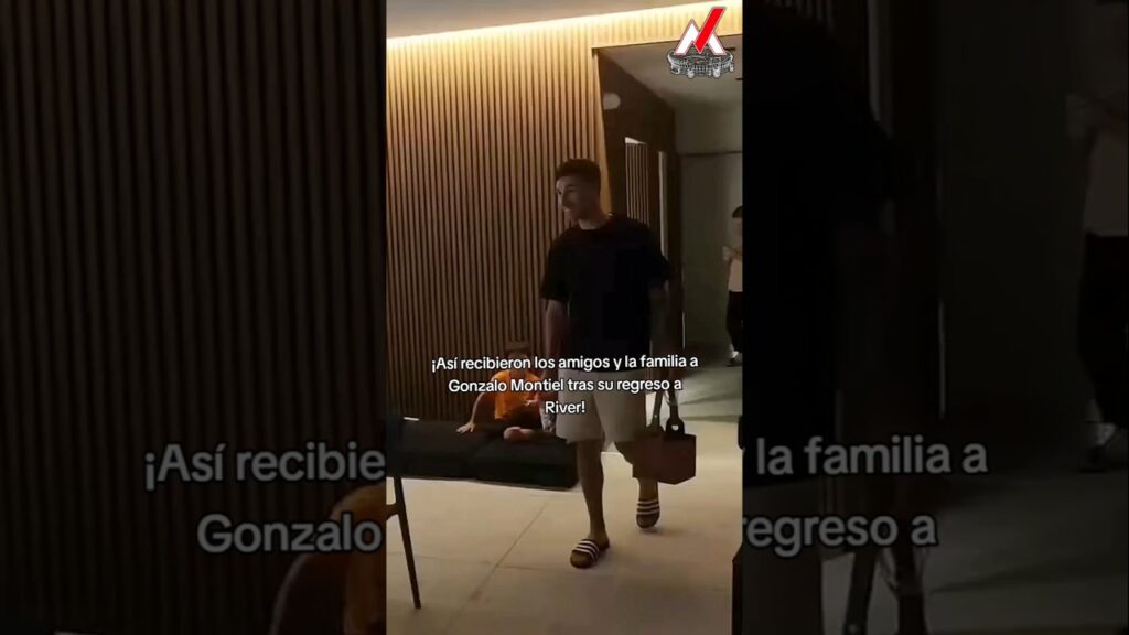 ¡Así recibieron los amigos y la familia a Gonzalo Montiel tras su regreso a River!