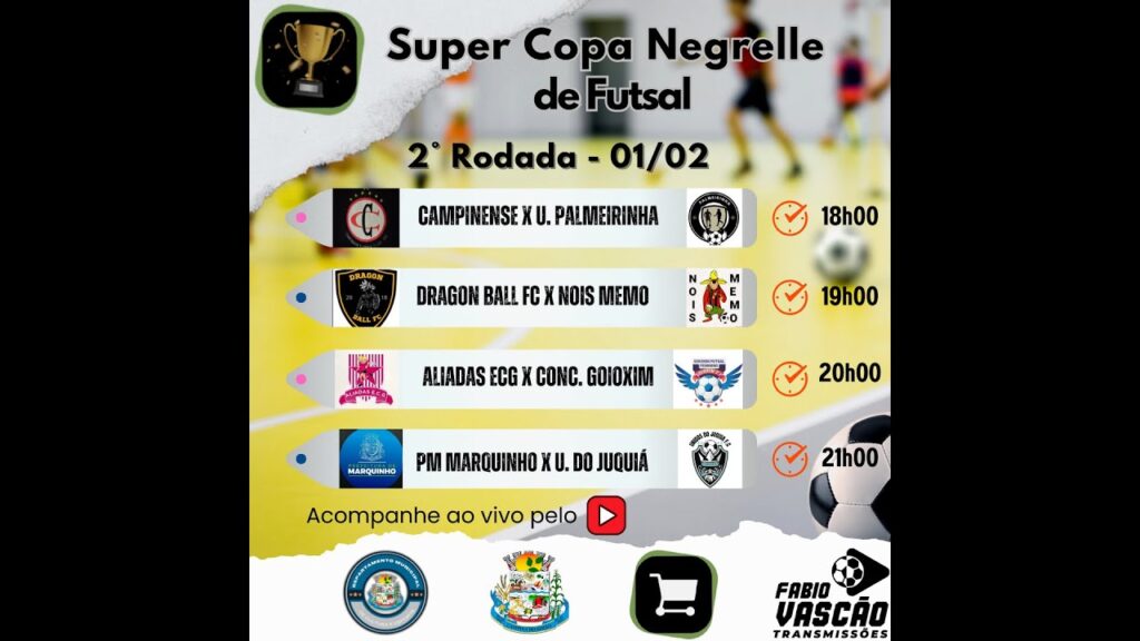 PM Marquinho x Unidos do Juquiá - 1° Rodada Super Copa Negrelle de Futsal