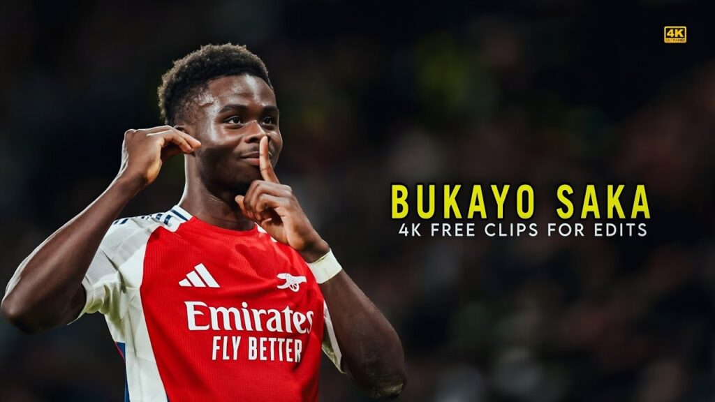 Bukayo Saka 4K Clips For Edits • 2025 • Free Scene Pack • No Watermark • 2160p | D74 Edits 2.0