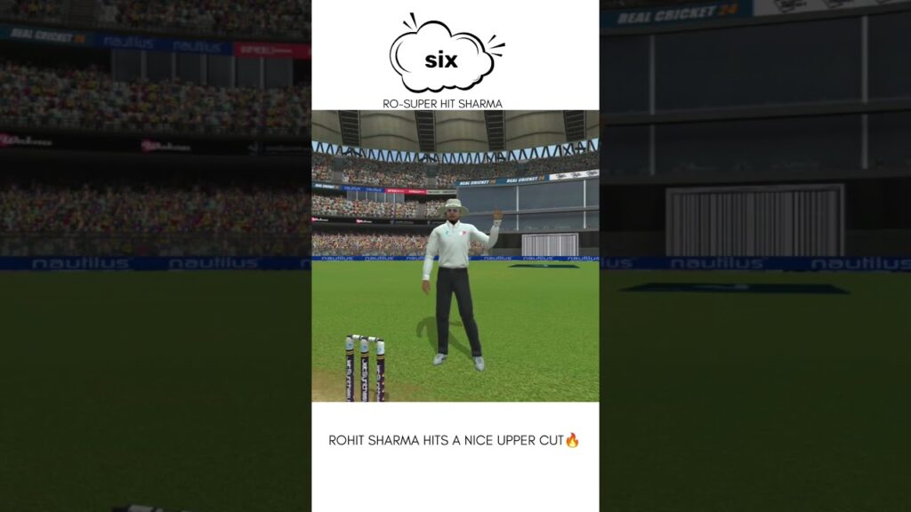 Ro-Super-Hit-Sharma hits a nice upper cut for four 🔥/REAL CRICKET 24#rc24#cricket #cricketlover