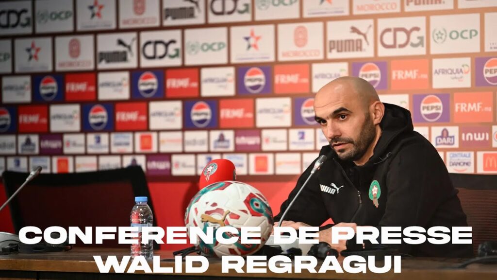 LIVE CONFERENCE DE PRESSE DE WALID REGRAGUI AVANT MATCH GABON - MAROC !