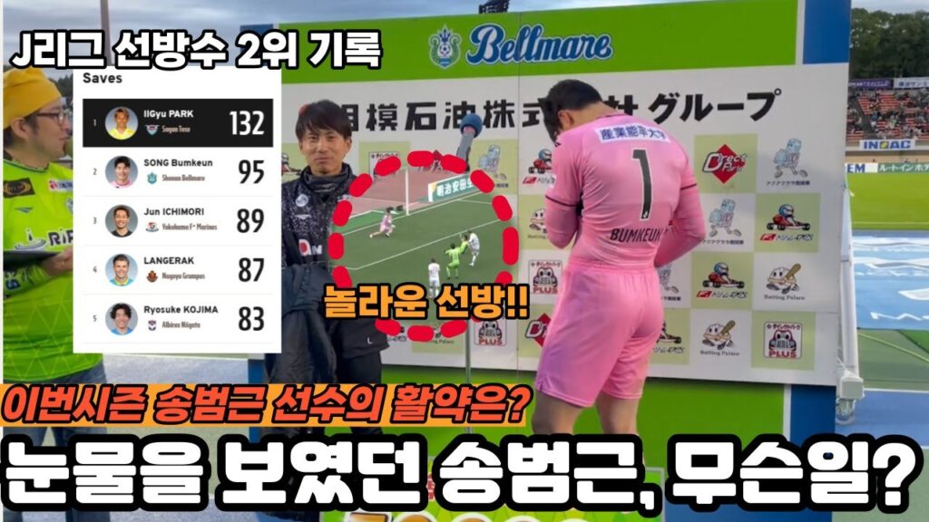 MOM선정 후, 눈물을 보였던 송범근 선수, 무슨일? 이번시즌 송범근 선수가 보여준 활약은?