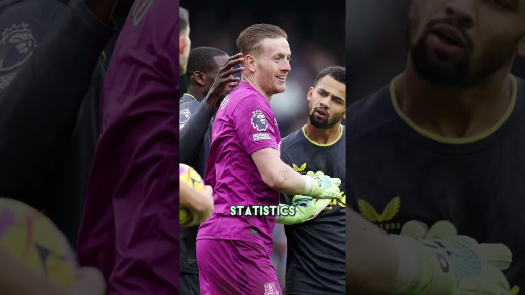Jordan Pickford ‘schooled’ Erling Haaland with his usual penalty antics! 👀😅 #mcfc #everton #efc
