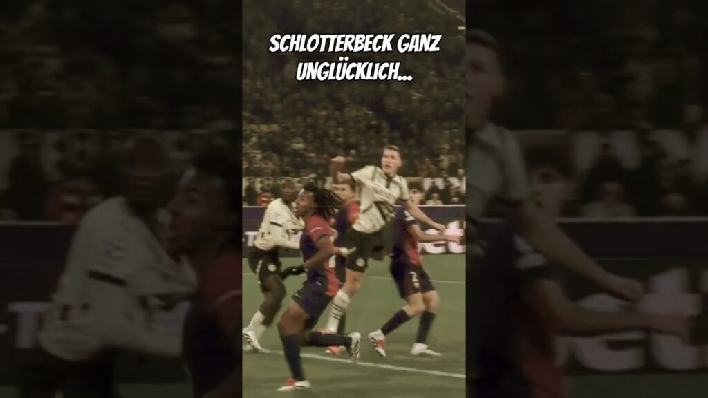 Nico Schlotterbeck kommt ganz unglücklich auf 😢😱😕 #bvb #barcelona #championsleague #fußball