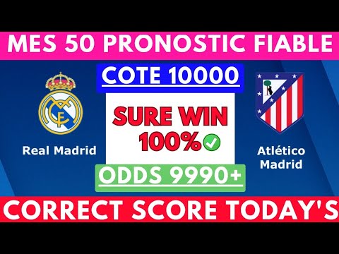 PRONOSTIC FOOT:MES PRONOSTIC FOOTBALL AUJOURD'HUI (football prediction ) CORRECT SCORE|SCORE EXACT