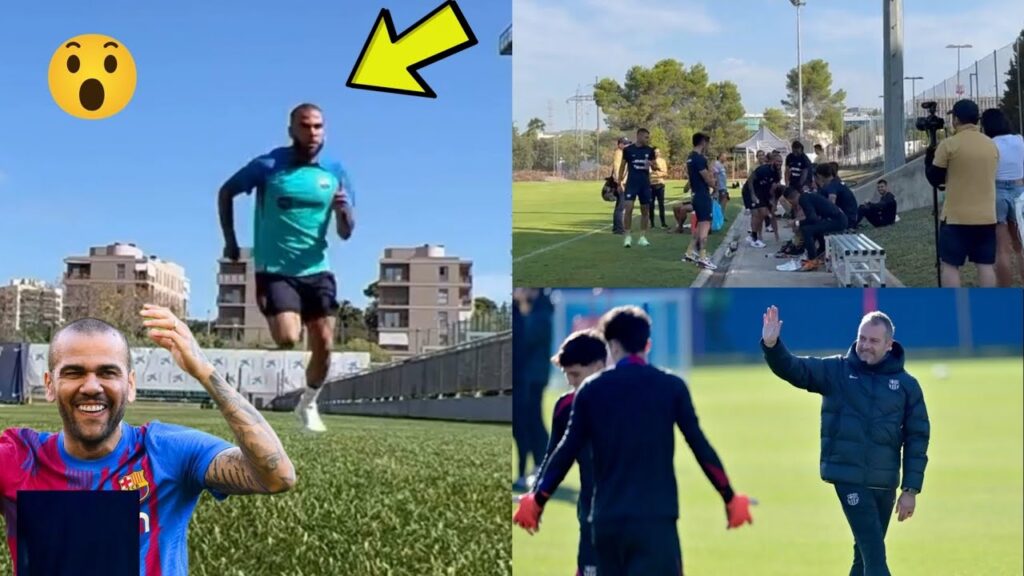 Respect 👏,  Dani Alves training in Barcelona kit as he sends message to fans first time after ...