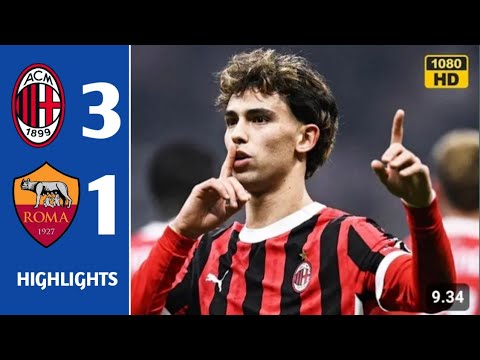 Ac Milan vs As Roma 3 - 1 - Highlight Copa Italia 2025 Hari ini