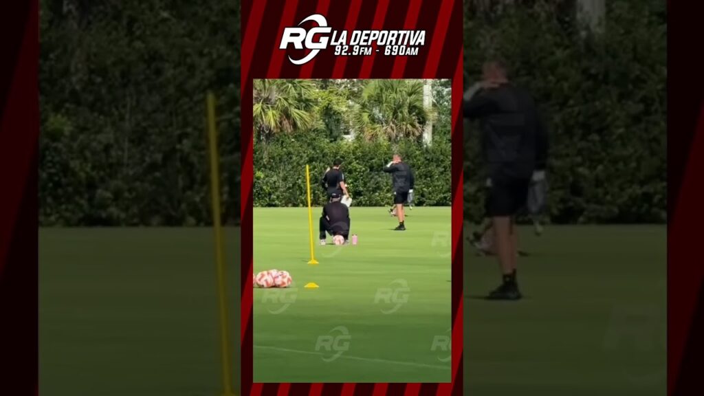 David Beckham y Gerardo Martino en el entrenamiento del Inter de Miami