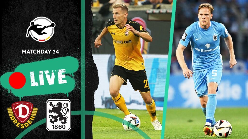 LIVE 🔴 Dynamo Dresden vs. 1860 München | 3rd Division 2024/25