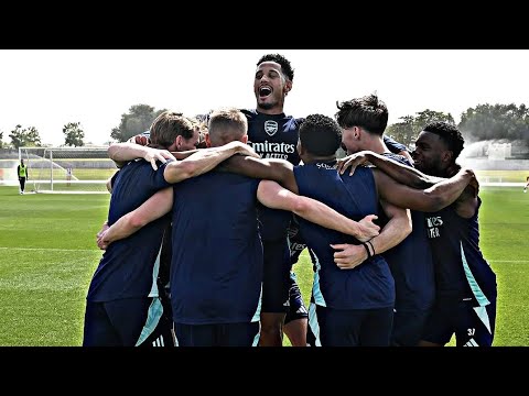 Arsenal Training Today/Dubai  Camp/Partey,Trossard,Saliba,Raya,Timber