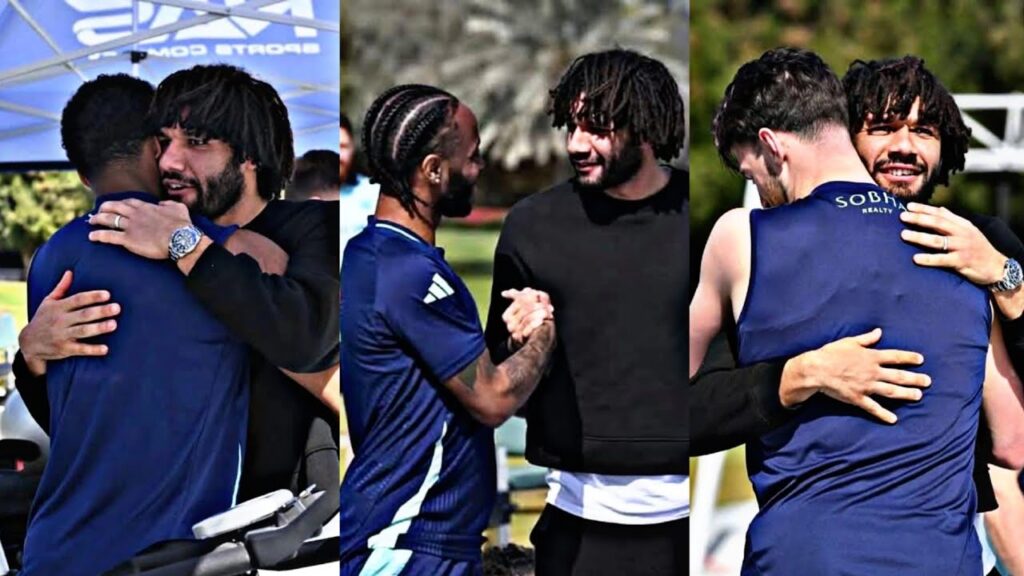 Scenes!!! Elneny Suprise Visit To Arsenal Training Camp In Dubai