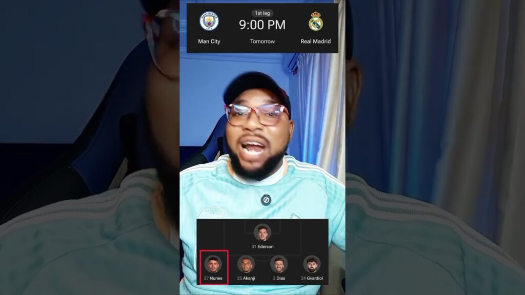 MATHEUS NUNES MUST NOT PLAY IN THAT DEFENSE LINE TOMORROW AGAIN REAL MADRID #ucl #mancity #matheusnu