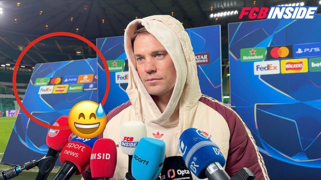 Werbewand fällt um! Kuriose Szene während Neuer-Interview