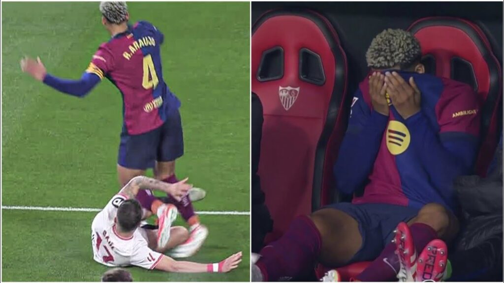 💔 Araújo injury ! Ronald Araújo ankle injury against Sevilla  | Ronald Araújo injury update