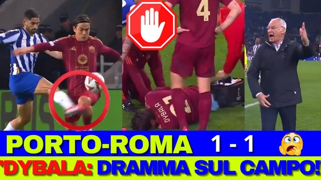 "Dybala Fuori dal Campo! Il Dramma che Sconvolge la Roma contro il Porto"