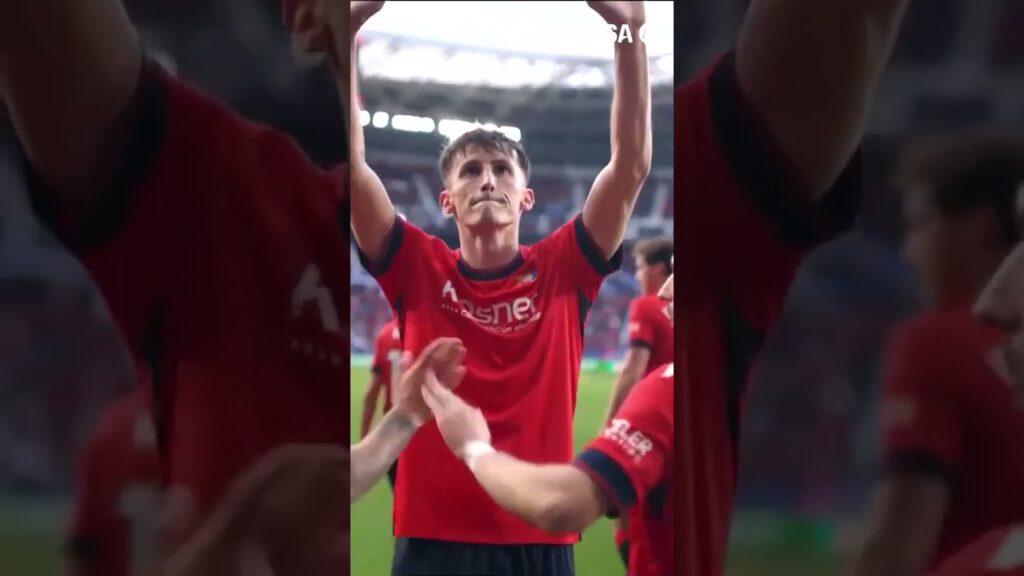 La celebración de Ante Budimir con su gol ante el Real Madrid #shorts #laligahighlights