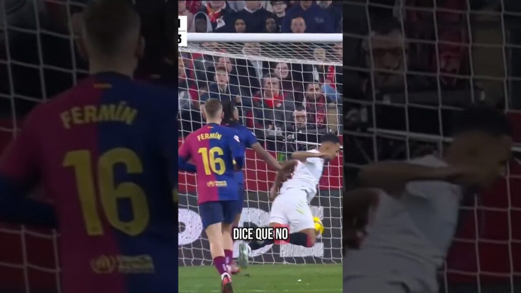 El polémico penalti NO pitado de Koundé a Sow  #sevillafc  #futbol