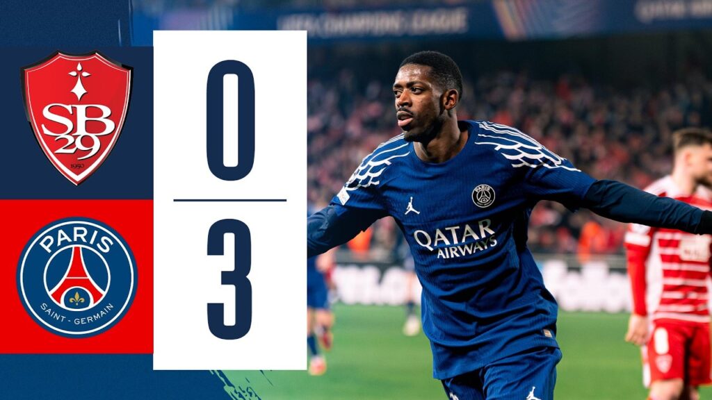 #UCL résumé - Le PSG s’impose avec 3 buts à Brest - Ousmane Dembélé en FEU s’offre un DOUBLÉ ! 🔥⚽️